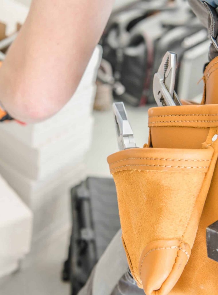 Handyman Tools Belt Closeup